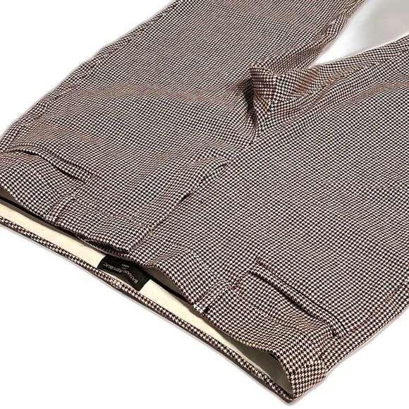 Banana Republic Sloan Purple Black Houndstooth Stretch Crop Ankle Pants Women 12 - Picture 4 of 8